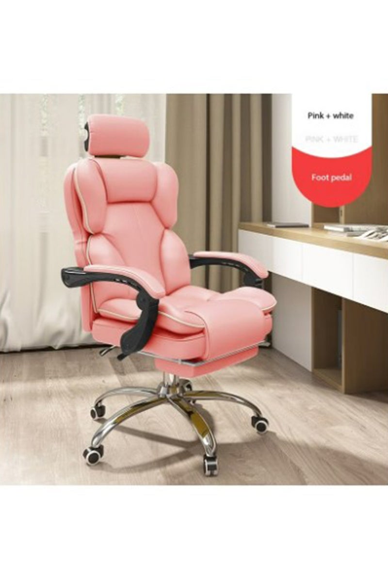 Generic Gaming Office Chair High Back Ergonomic Desk Computer Chair with Lumbar Support Retractable Footrest Adjustable Swivel and Arm-Rest  - Image 2