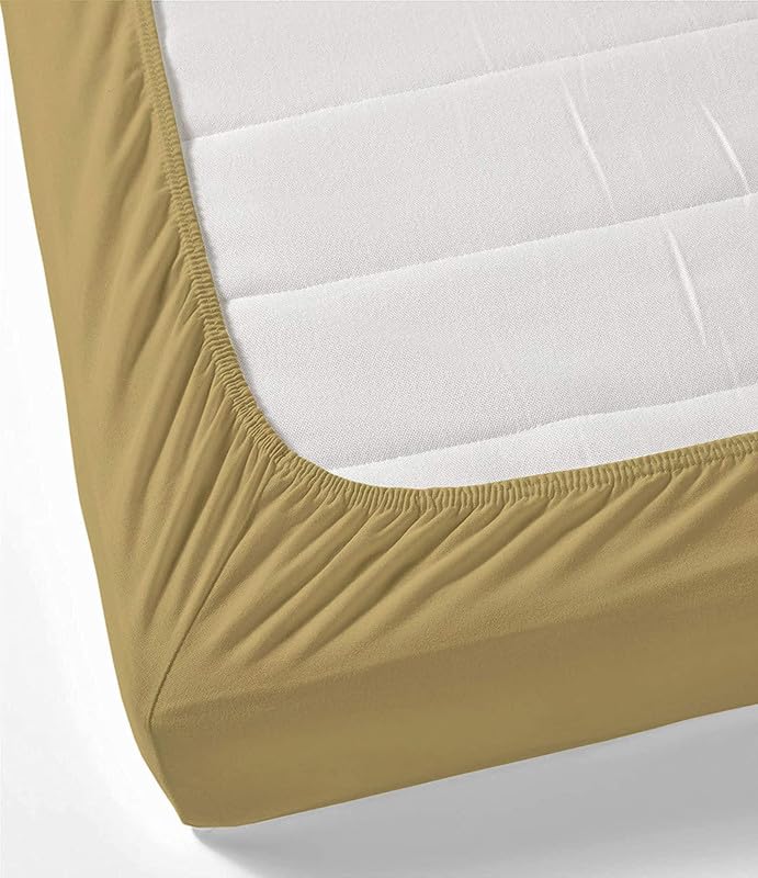 EASY BEDDING King Size 4 Piece Bedsheet Set 400 TC Hotel Luxury Set 100 Cotton Flat Sheet 12 Fitted Sheet 2 Pillow Cover EasyFit Soft Wrinkle Free Sheet SetTaupe Solid - Image 3