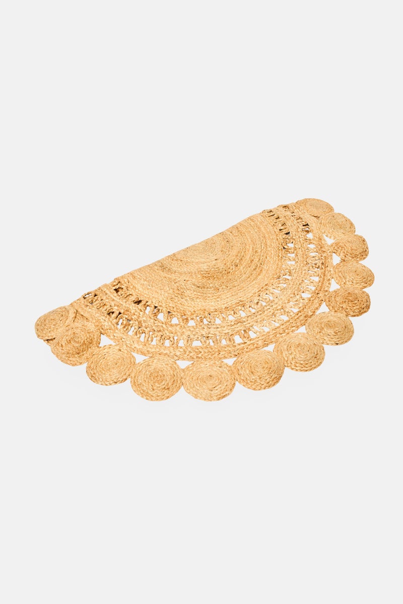 Muy Mucho Natura Tapis Hand Braided Jute Rug, Natural Tan  - Image 1