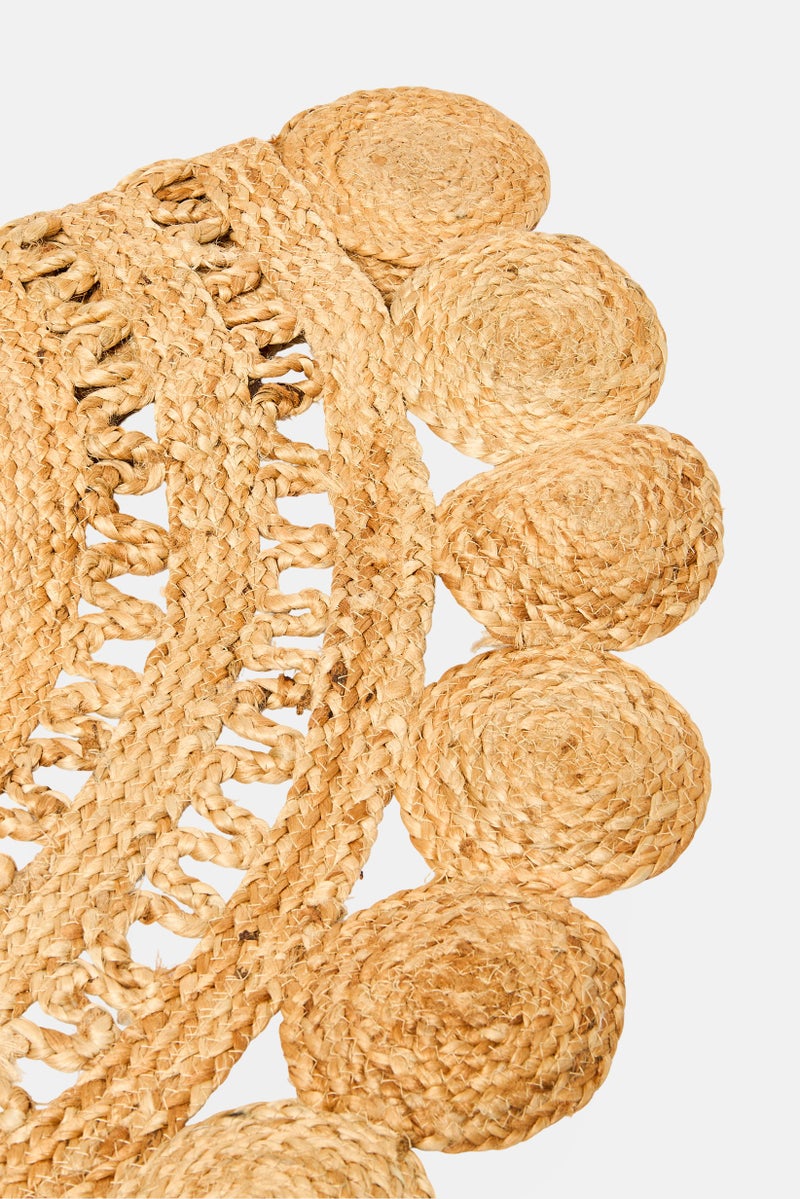 Muy Mucho Natura Tapis Hand Braided Jute Rug, Natural Tan  - Image 3