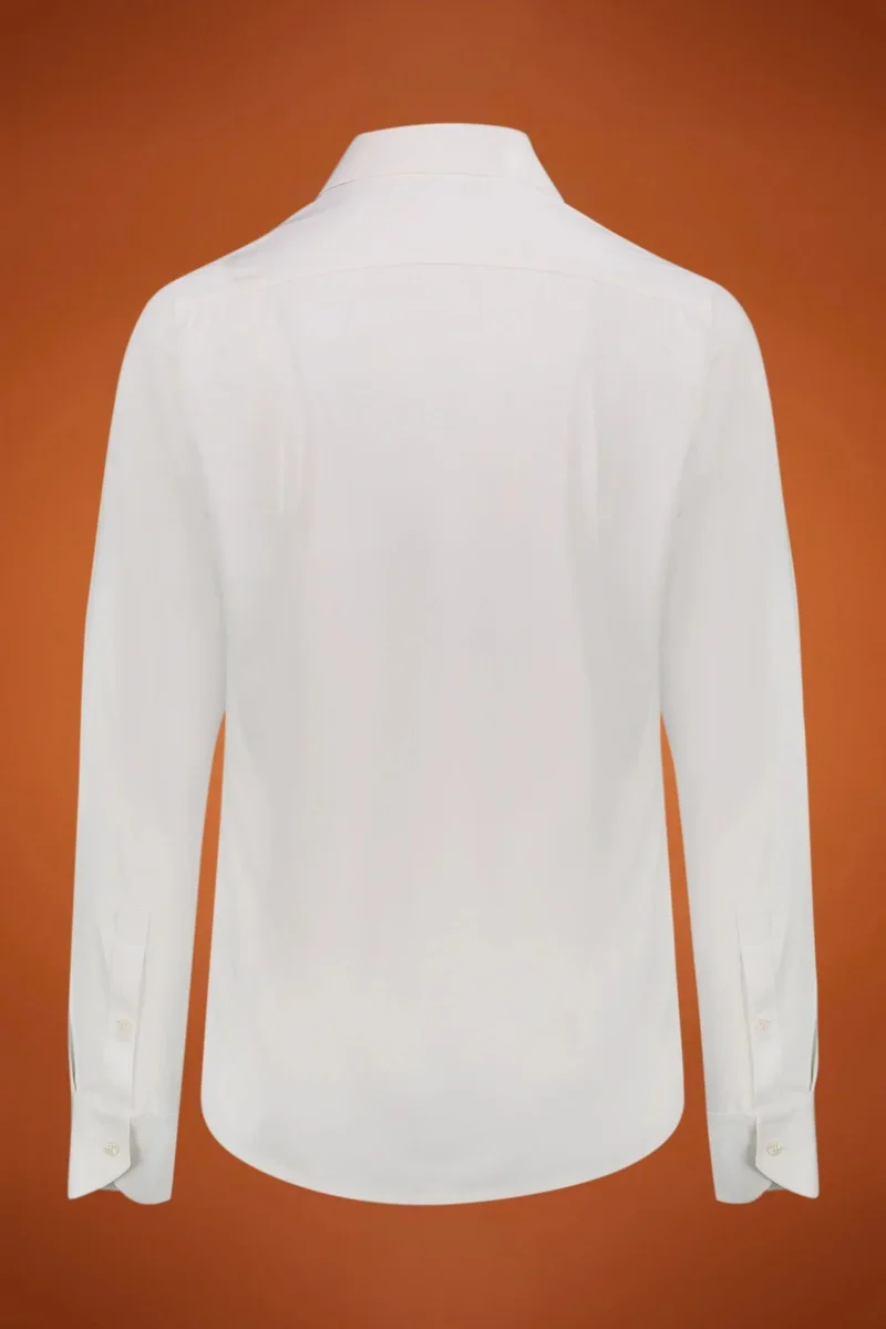 Doppelganger White Men's welding shirts with classic collar nylon fabric solid colour regular fit - White for Men | Best Price UAE