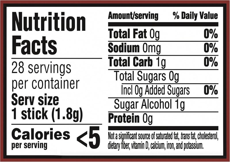 Trident Cinnamon Sugar Free Chewing Gum - 6 Pocket Packs - Image 2