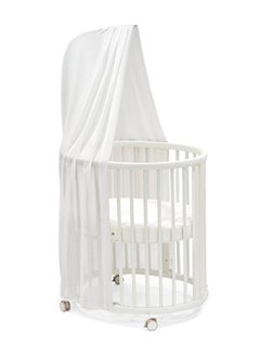 STOKKE Sleepi Minioval Baby Crib0 - 6 Months Height - Adjustable Base, Lockable Swivel Wheels White  - Image 2