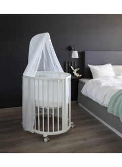 STOKKE Sleepi Minioval Baby Crib0 - 6 Months Height - Adjustable Base, Lockable Swivel Wheels White  - Image 4