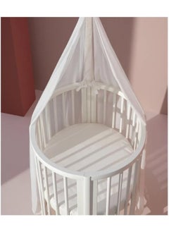 STOKKE Sleepi Minioval Baby Crib0 - 6 Months Height - Adjustable Base, Lockable Swivel Wheels White  - Image 3