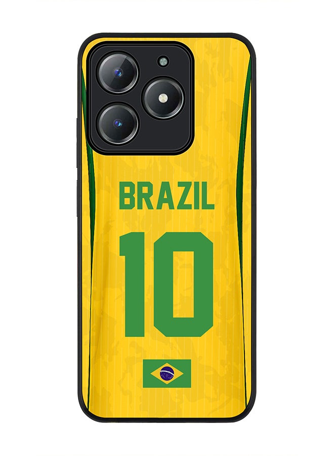 Stylizedd For Realme C63 / Realme C61 4G Case,Slim fit Camera Protection, Shockproof Thin Phone cover  - Football Team Brazil World Cup 2026 - Image 1