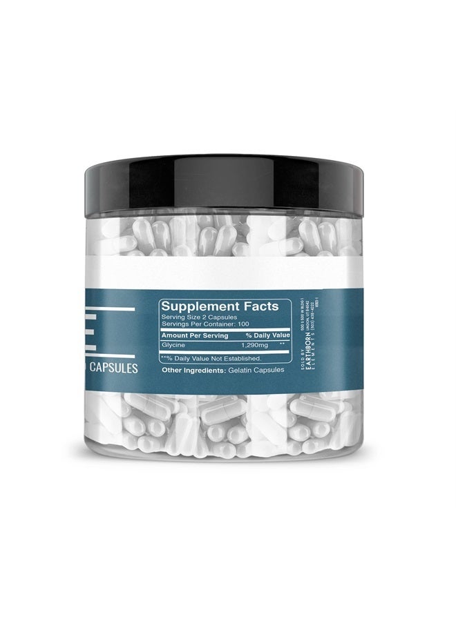 earthborn elements Glycine 200 Capsules, Pure & Undiluted, No Additives - Image 5