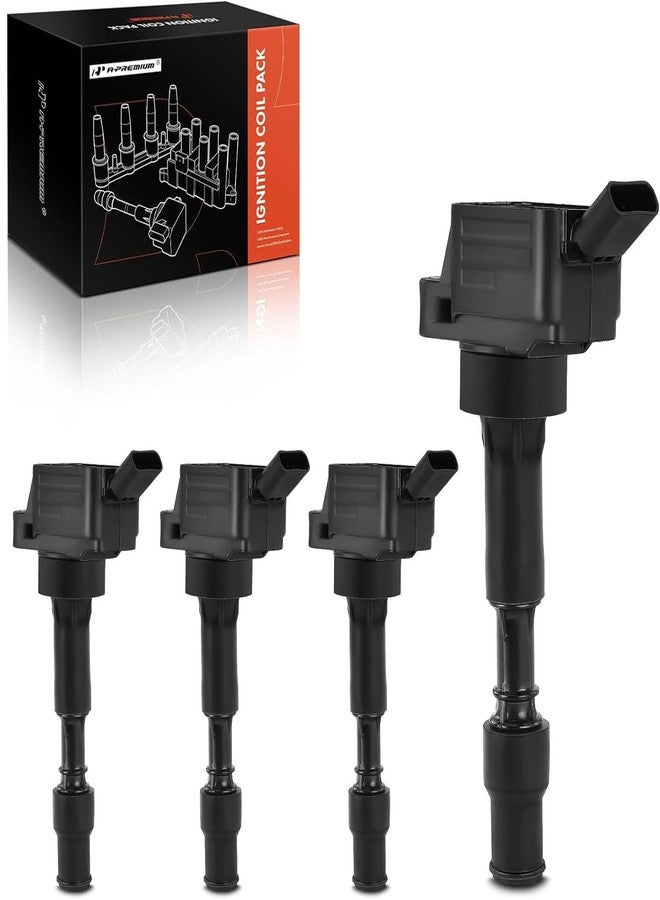 A-Premium Set of 4 Engine Ignition Coil Packs Compatible with Hyundai Elantra 2015-2019, Sonata 2016-2019 & Kia Forte 2016-2019, Optima 2017-2018, for L4 2.0L - Image 1