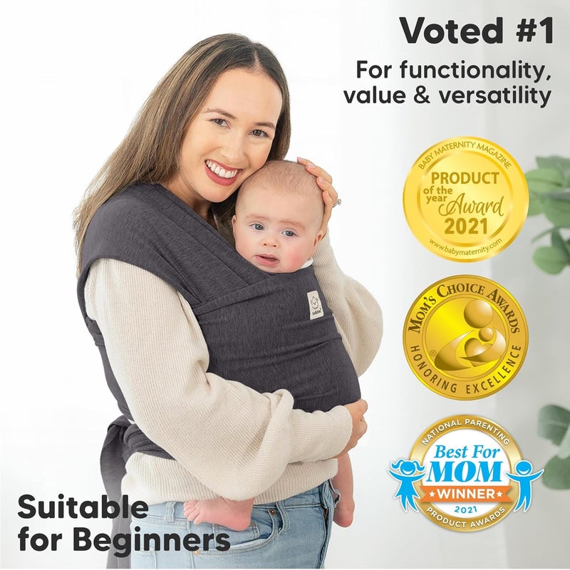 KeaBabies Baby All-in-1 Stretchy Wrap Carrier (Mystic Grey) - Image 3