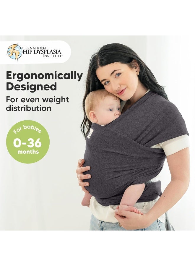 KeaBabies Baby All-in-1 Stretchy Wrap Carrier (Mystic Grey) - Image 2