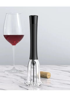 Beram Manual Wine Opener, Stainless Steel Corkscrew, Safe Pumping Technology, Cork Removal with Micro Needle Hole, Black  - Image 2