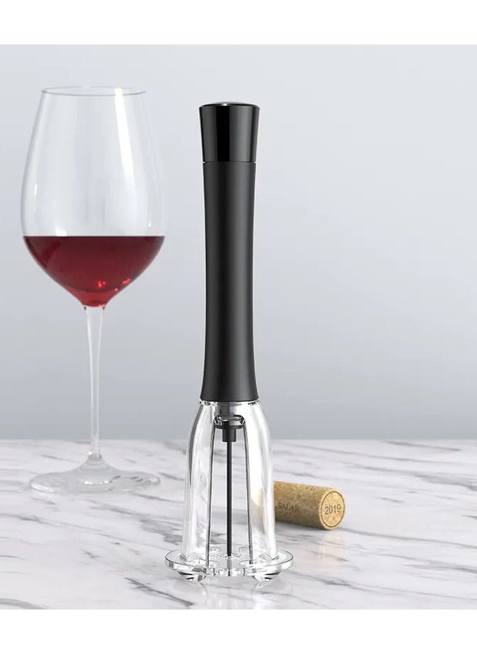 Beram Manual Wine Opener, Stainless Steel Corkscrew, Safe Pumping Technology, Cork Removal with Micro Needle Hole, Black  - Image 2
