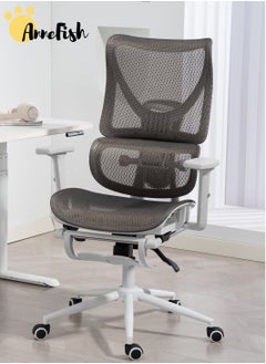 AnneFish Ergonomic Mesh Office Chair With Footrest Desk Computer Chair With Adjustable Back Support Dynamic Lumbar Support And Wide Seat High Back Gaming Home Swivel Task Desk Chairs  - Image 1