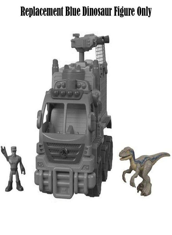 imaginext جزء بديل من إيميجينكست لسيارة الديناصورات فيشر-برايس من عالم الديناصورات - FMX87 - تمثال ديناصور أزرق - Image 3