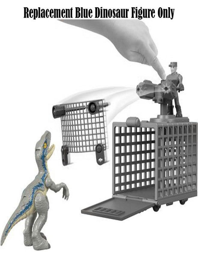 imaginext جزء بديل من إيميجينكست لسيارة الديناصورات فيشر-برايس من عالم الديناصورات - FMX87 - تمثال ديناصور أزرق - Image 5