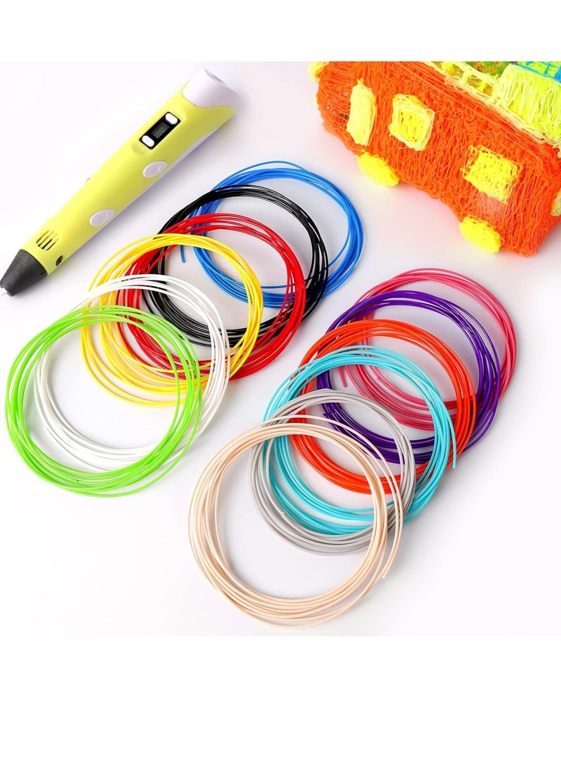 ELTRAZONE 3D Printer Pen Set for Kids & Adults – Includes 12 Colors of 1.75mm PLA Filament (3m per Color), Ideal Gift for Creativity & Art, 02A Yellow - Image 2