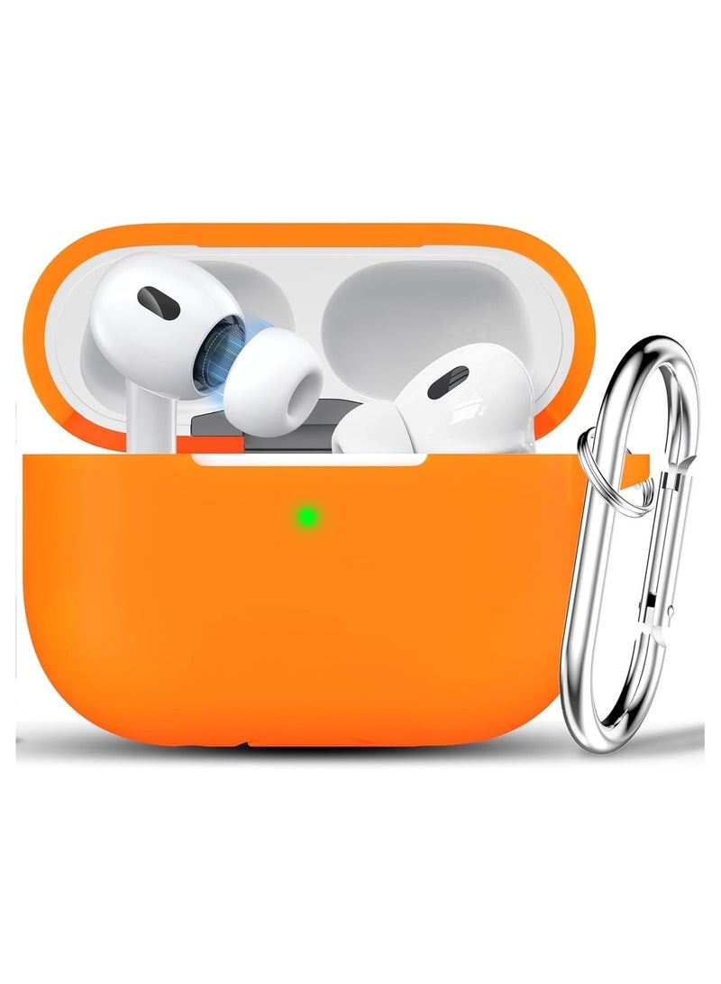 أكاليكس حافظة AirPods Pro 3 (2025)، غطاء حماية ناعم من السيليكون متوافق مع Apple AirPods Pro الجيل الثالث (كابل USB-C)، (برتقالي) - Image 1