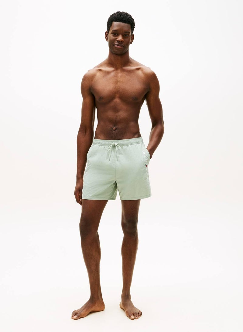 TOMMY HILFIGER Original Logo Mid Length Swim Shorts - Image 2