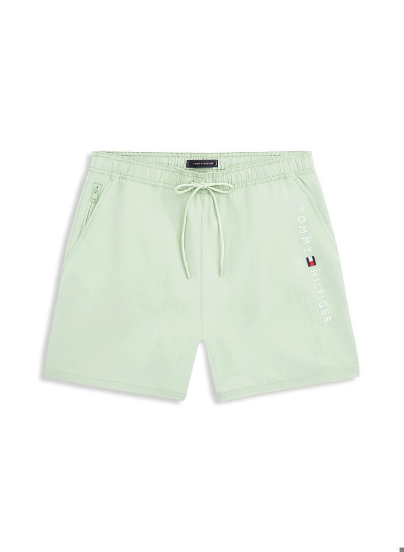 TOMMY HILFIGER Original Logo Mid Length Swim Shorts - Image 5