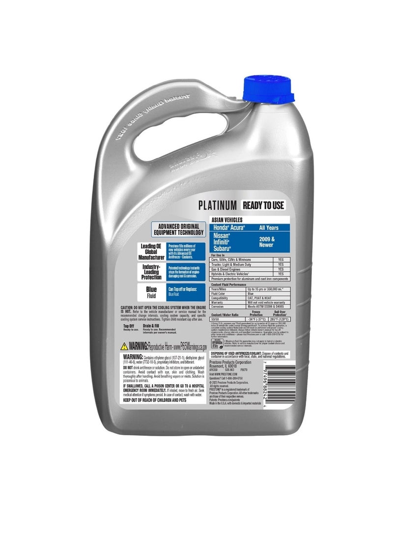 Prestone Max Blue Coolant – Compatible with Honda, Acura, Nissan, Infiniti & Subaru – Ready to Use, Long-Life Protection  – Original Made in USA - Image 2