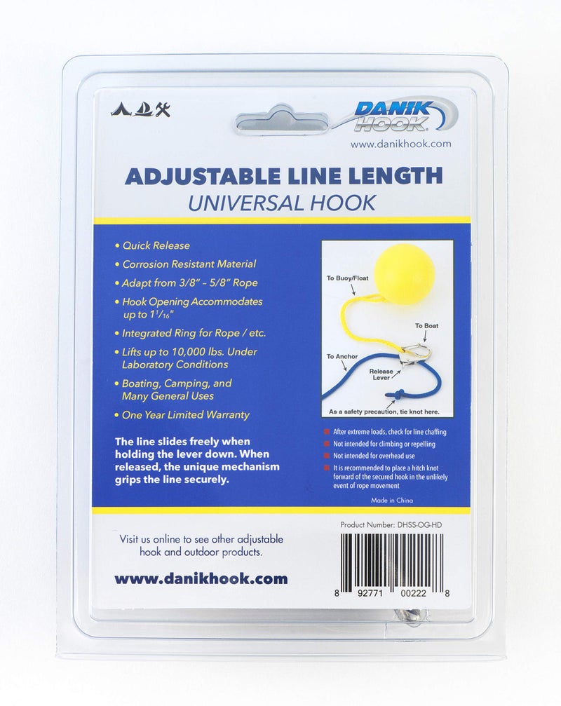 Danik Hook Heavy-Duty Stainless Steel Adjustable Anchor Hook – Quick Release, Knotless Marine Anchor System for Boats, RVs, and Outdoor Use – Holds up to 10,000 lbs (Anchor Line Not Included) - Image 3