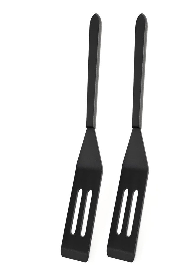 Septe Silicone Mini Spatula,Brownie Spatula,Small spatulas for kitchen use,2 Pack (Black) - Image 1
