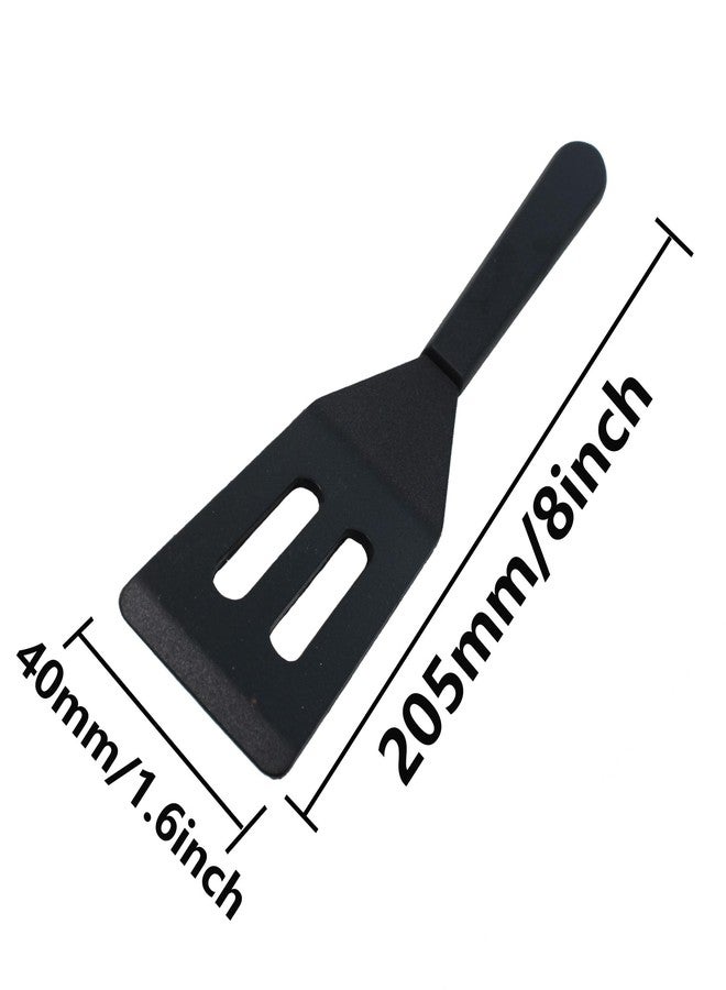 Septe Silicone Mini Spatula,Brownie Spatula,Small spatulas for kitchen use,2 Pack (Black) - Image 2