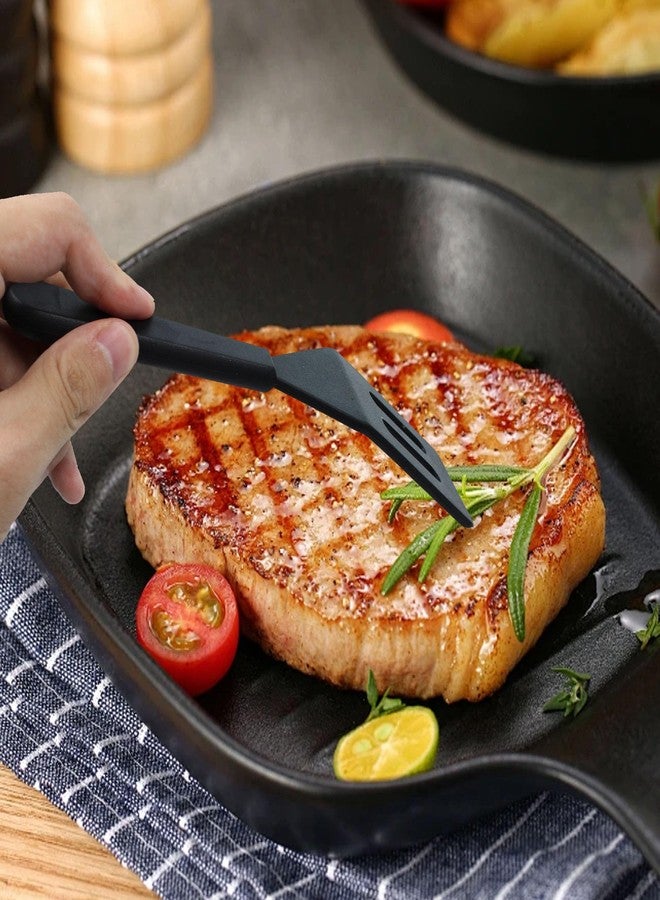 Septe Silicone Mini Spatula,Brownie Spatula,Small spatulas for kitchen use,2 Pack (Black) - Image 3