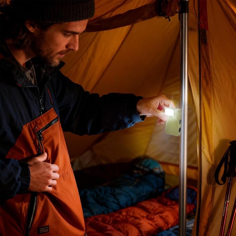 مصباح جيب مغناطيسي أخضر قابل لإعادة الشحن، مصباح LED للتخييم والمشي لمسافات طويلة والعمل والإصلاح - Image 4