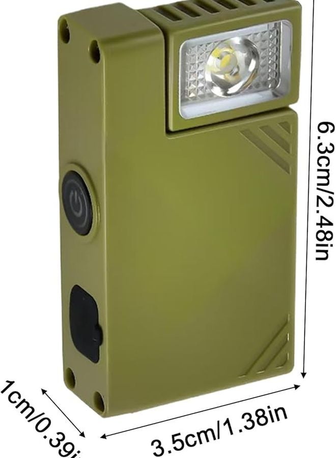 مصباح جيب مغناطيسي أخضر قابل لإعادة الشحن، مصباح LED للتخييم والمشي لمسافات طويلة والعمل والإصلاح - Image 3