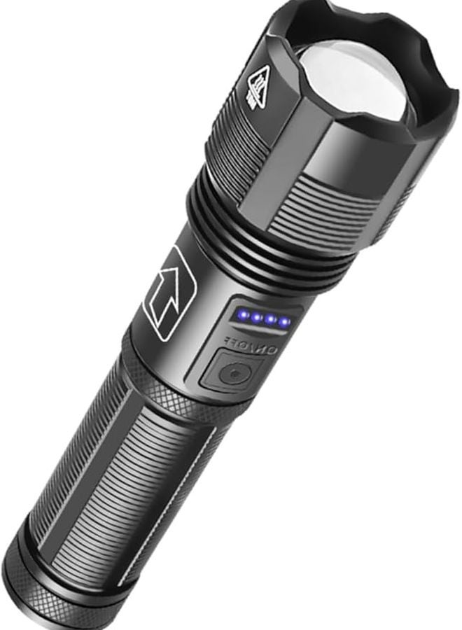 Rechargeable USB Flashlight Torch Portable LED Light for Outdoor Camping Hiking Long Battery Life - Image 1