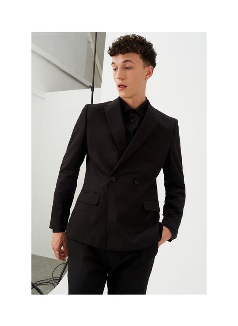 Double Breasted Cotton Blazer