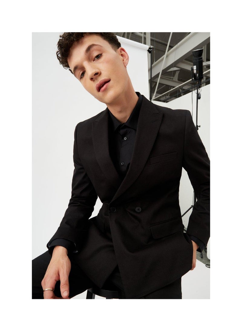 BURTON - Double Breasted Cotton Blazer - Image 1