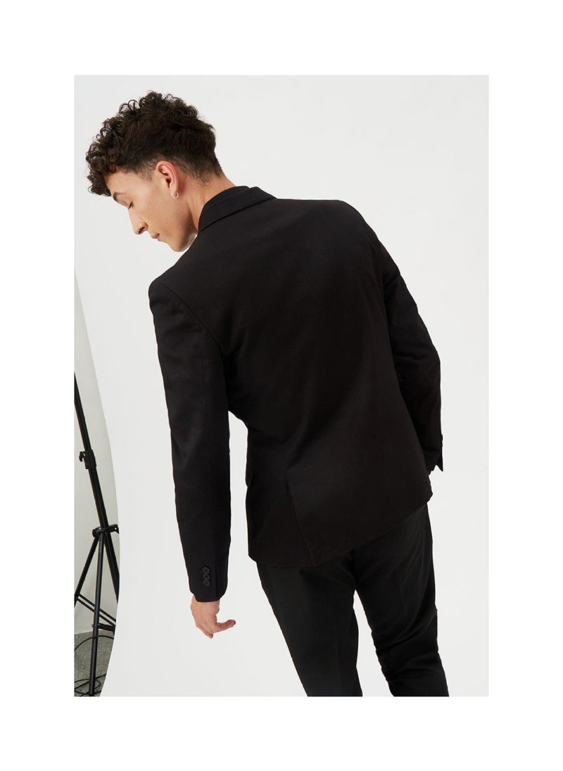 BURTON - Double Breasted Cotton Blazer - Image 1