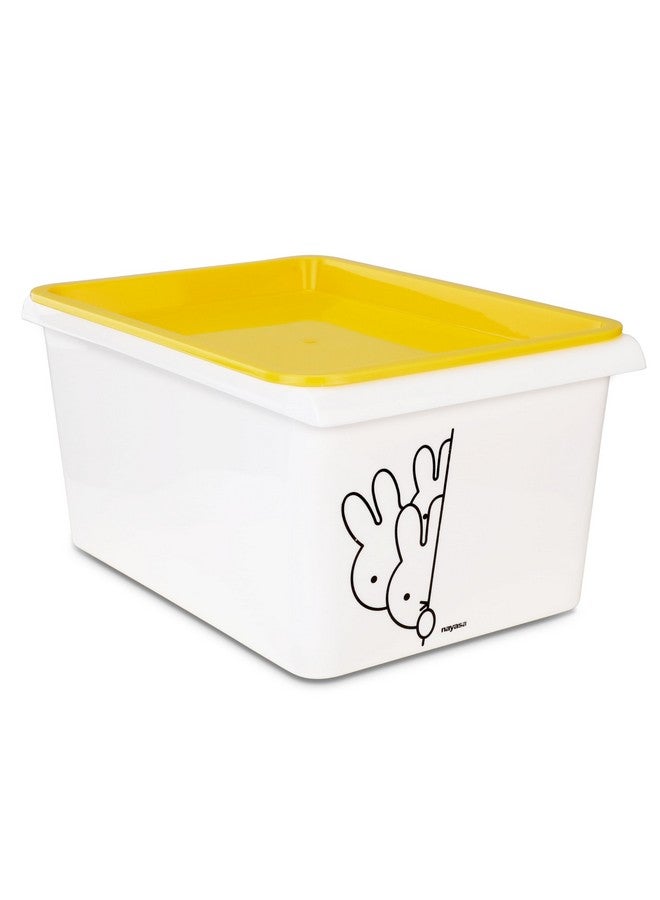 Nayasa Lego Print Stack N Store 5 Litres Multipurpose Storage Container with Lid - Set of 3 | Yellow - Image 3