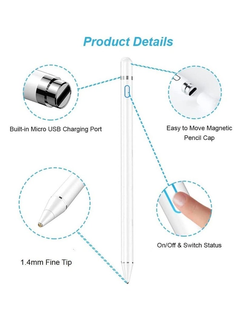 Houmt Active Stylus Pens for Touch Screens Digital Stylish Pen Pencil Rechargeable Compatible with iOS And Android Touch Screens Most Capacitive Touch Screens  - Image 3