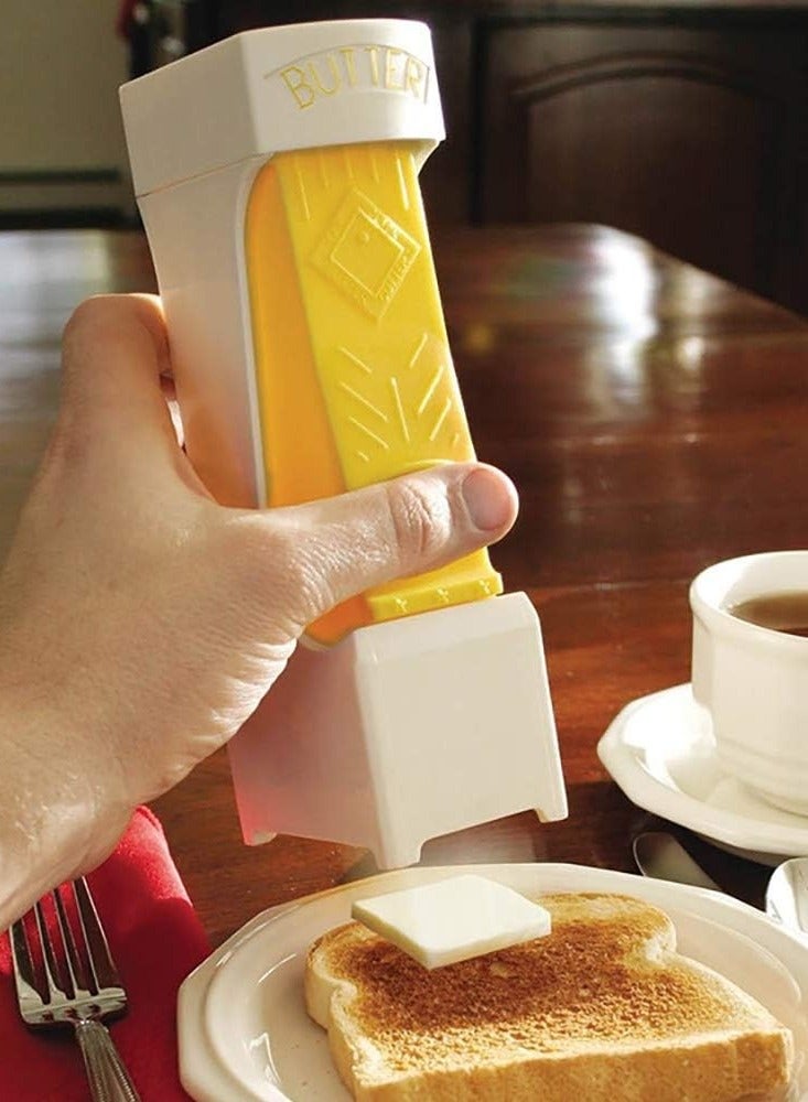 er Cutter - Stainless Steel Hand Held er Cutter Slicer, er Slicer Dispenser er for Making Bread, Cakes, Cookies (Yellow) - Image 2