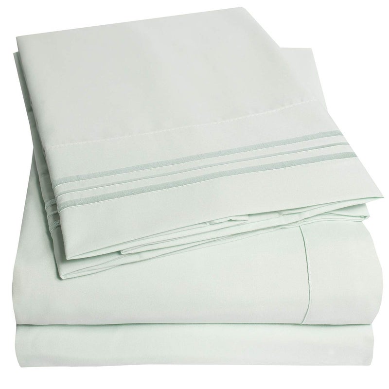 Sweet Home Collection 1500 Supreme Collection Extra Soft RV Short Queen Sheets Set Mint  Luxury Bed Sheets Set with Deep Pocket Wrinkle Free Hypoallergenic Bedding Over 40 Colors RV Short Queen Size Mint 
