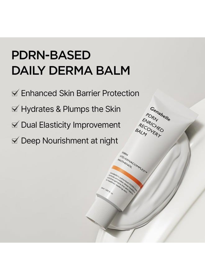 Genabelle PDRN Enriched Recovery Balm –5,000 ppm PDRN & 10,000 ppm Panthenol Soothing Repair Cream for Sensitive Skin, Hydration & Barrier Strengthening, Glass Skin, Korean Skincare-50ml (1.69 fl.oz) - Image 3