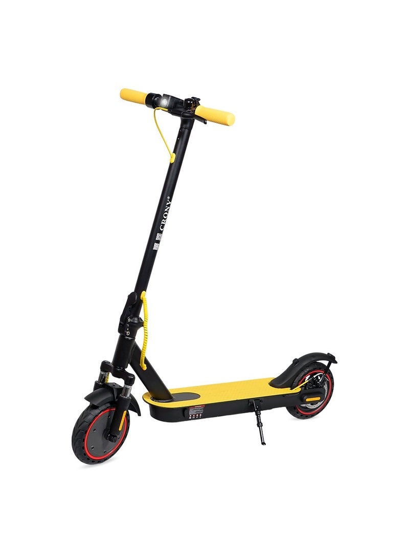 كروني سكوتر كهربائي M365 عالي السرعة بنظام تعليق ومحرك 250 وات، سرعة 25-45 كم/ساعة، بطارية 36 فولت/7.8 أمبير/ساعة، مدى 10-25 كم، نظام تعليق أمامي، فرامل قرصية خلفية، إطار من سبائك الألومنيوم، أقصى حمولة 100 كجم، مصباح أمامي LED، اتصال بالتطبيق، سكوتر كهربائي قابل للطي والحمل للبالغين والأطفال، سكوتر كهربائي للتنقل والترفيه، سكوتر كهربائي طويل المدى سهل الطي، لوح تزلج خفيف الوزن وعالي الأداء للتنقل، أصفر - Image 1