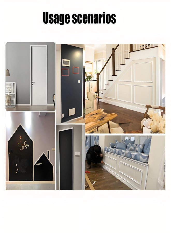 ZHIVEZEN 20FTx1.1IN Peel and Stick Wall Molding Trim,Flexible Molding Trim Self Adhesive Chair Rail Panel Molding,Crown Molding Peel and Stick Molding Trim for Walls,Door Trim - Image 5