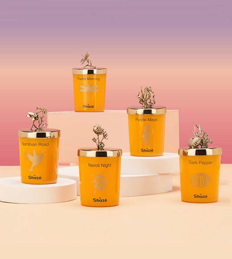 Shaze Neroli night Scented Glass Candles Home Wax Scented Glass Candles Aroma Decoration Candles Gift for Home Dcor Lemon Bergamot Orange Basil Orange Blossom Neroli - Image 3