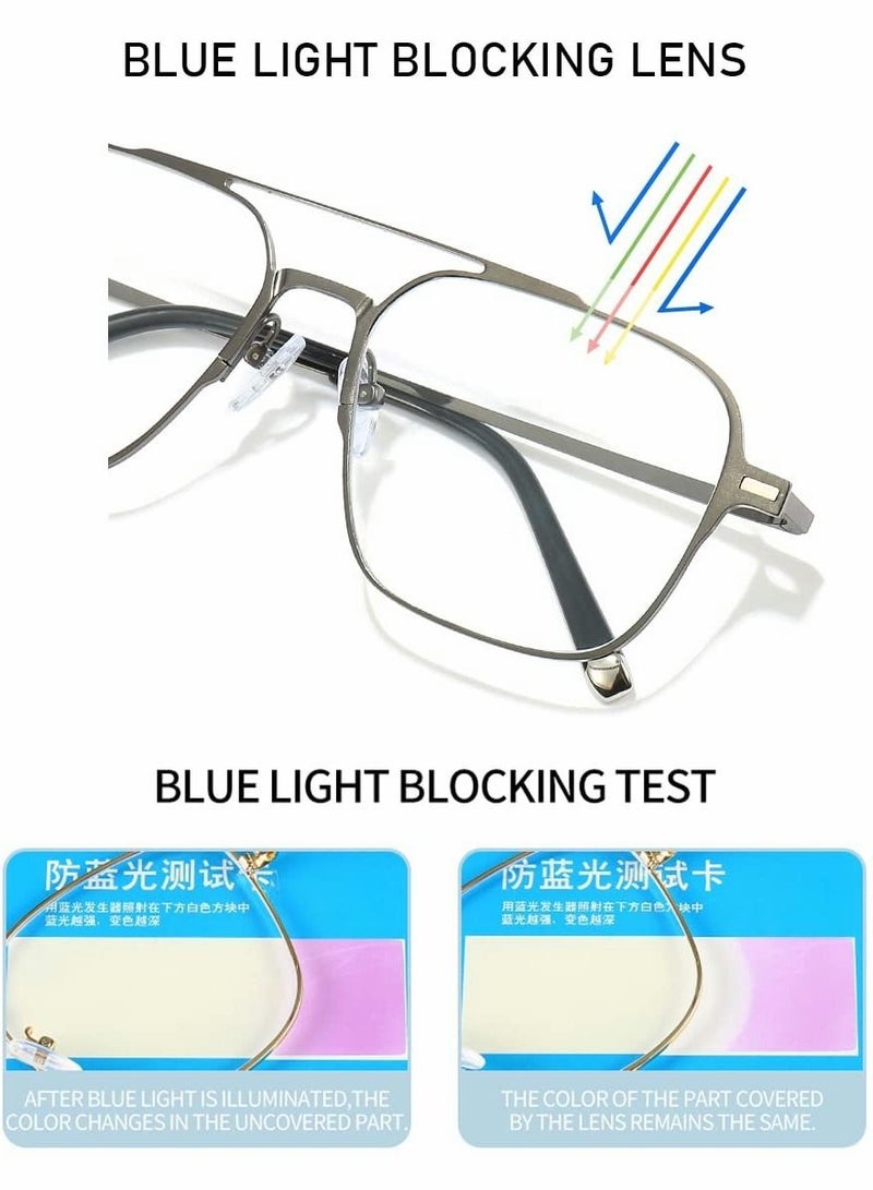 Magnetic Clip on Sunglasses for Men & Women Polarized UV Protection Retro Square Eyeglasses Fit Over Night Driving (3 PCS) - Image 5