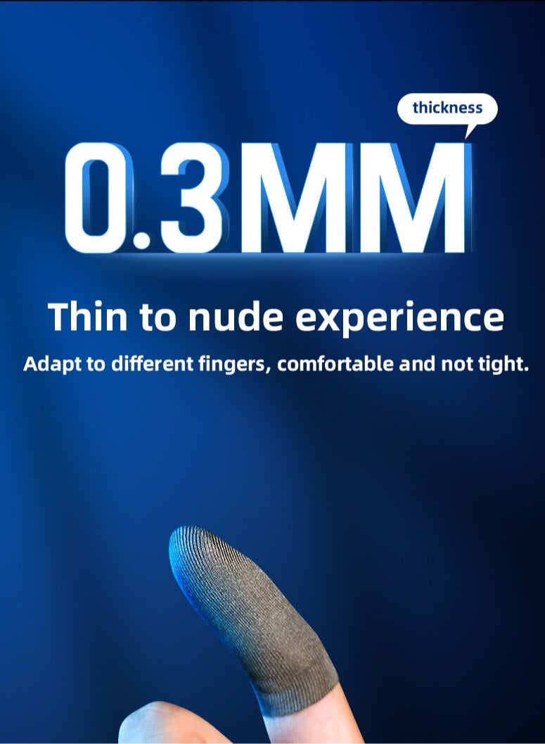 4 pieces 0.3CM Ultra-Thin Luminous Game Finger Sleeves, Luminous Game Finger Sleeves For Mobile Phones/Tablets, Sensitive Operation (With Storage Box)  - Image 3