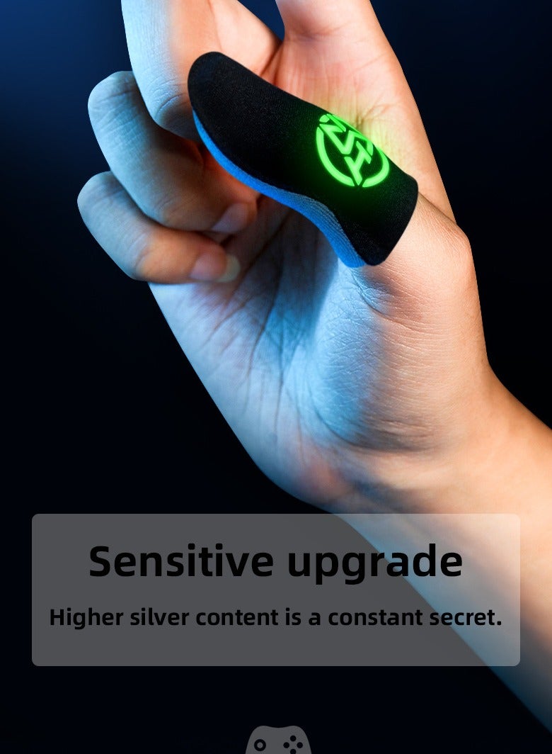 4 pieces 0.3CM Ultra-Thin Luminous Game Finger Sleeves, Luminous Game Finger Sleeves For Mobile Phones/Tablets, Sensitive Operation (With Storage Box)  - Image 4