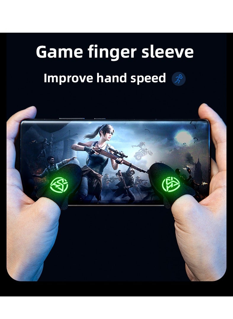 4 pieces 0.3CM Ultra-Thin Luminous Game Finger Sleeves, Luminous Game Finger Sleeves For Mobile Phones/Tablets, Sensitive Operation (With Storage Box)  - Image 5