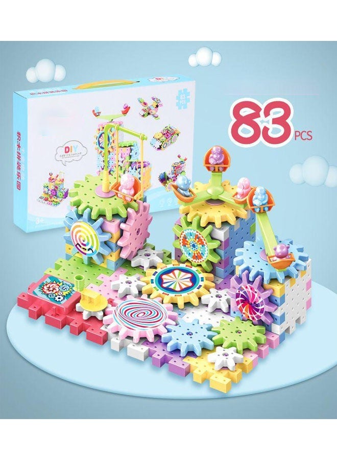 Bukela 83 Pieces Upgraded Gear Building Blocks Set Kids Tool Set, Includes a shop-action motherboard, Construction Toys STEM Kits for Kids 3 Years and Older - Image 1