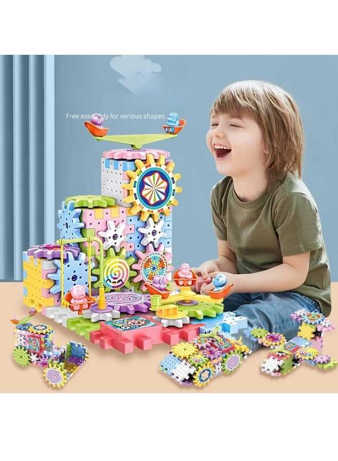 Bukela 83 Pieces Upgraded Gear Building Blocks Set Kids Tool Set, Includes a shop-action motherboard, Construction Toys STEM Kits for Kids 3 Years and Older - Image 2