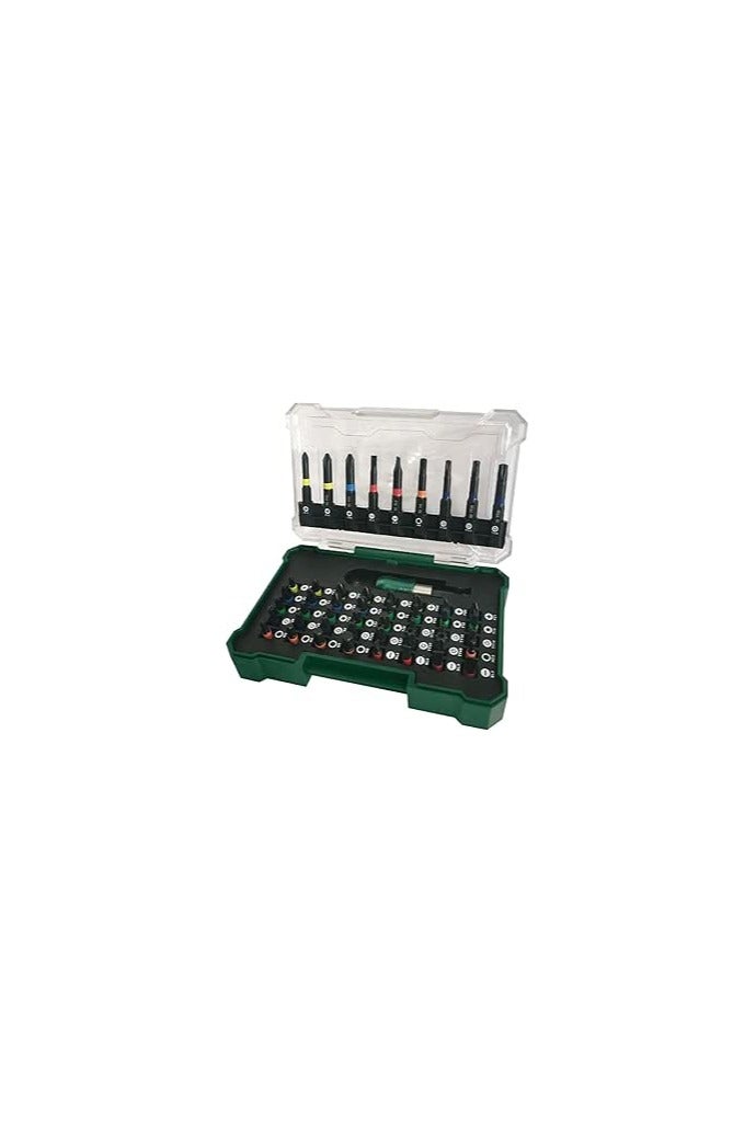 FIT 50-Piece Screwdriver Bit Set – 49 Regular, Phillips, Torx & Hex Bits + Magnetic Quick Connector – C40