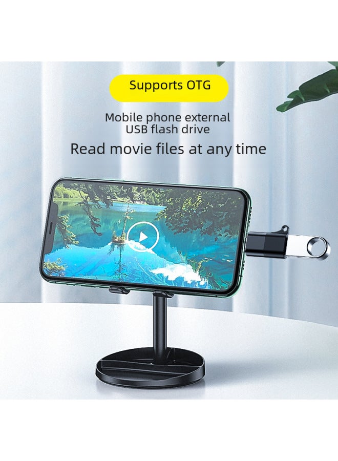Wireless Microphone Adapter Type-c Otg Converter For Mobile Phone Headset Audio Converter Digital Computer/mobile Phone Adapter-Interface Form:typec To For Apple Otg Adapter (rechargeable + Listening To Songs + Reading USB Flash Disk)  - Image 5